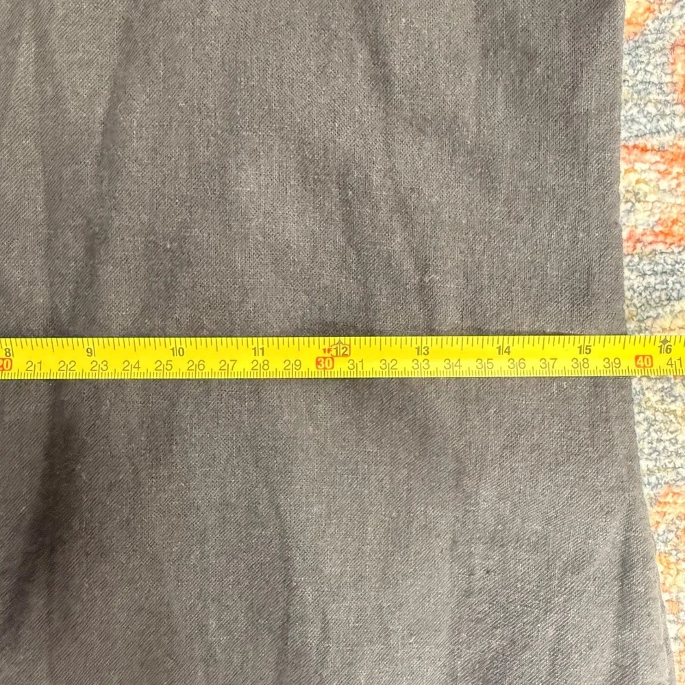 Abercrombie & Fitch Black Linen Blend Square Neck Shift Maxi Dress Sleeveless Sm - Picture 14 of 15